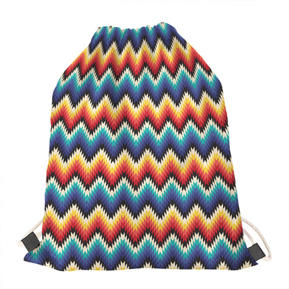 Native Tribal Inspired Pattern Print Drawstring Bag