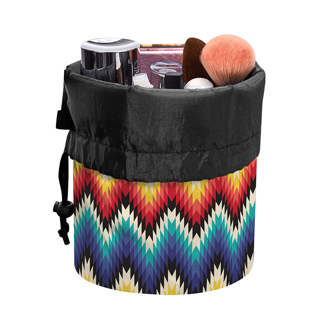 Native Tribal Inspired Pattern Print Drawstring Makeup Bag