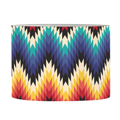 Native Tribal Inspired Pattern Print Drum Lamp Shade