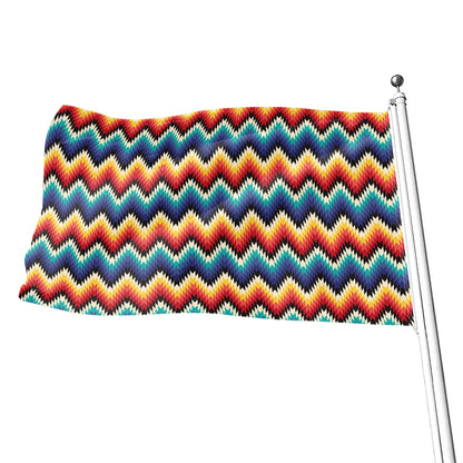 Native Tribal Inspired Pattern Print Flag