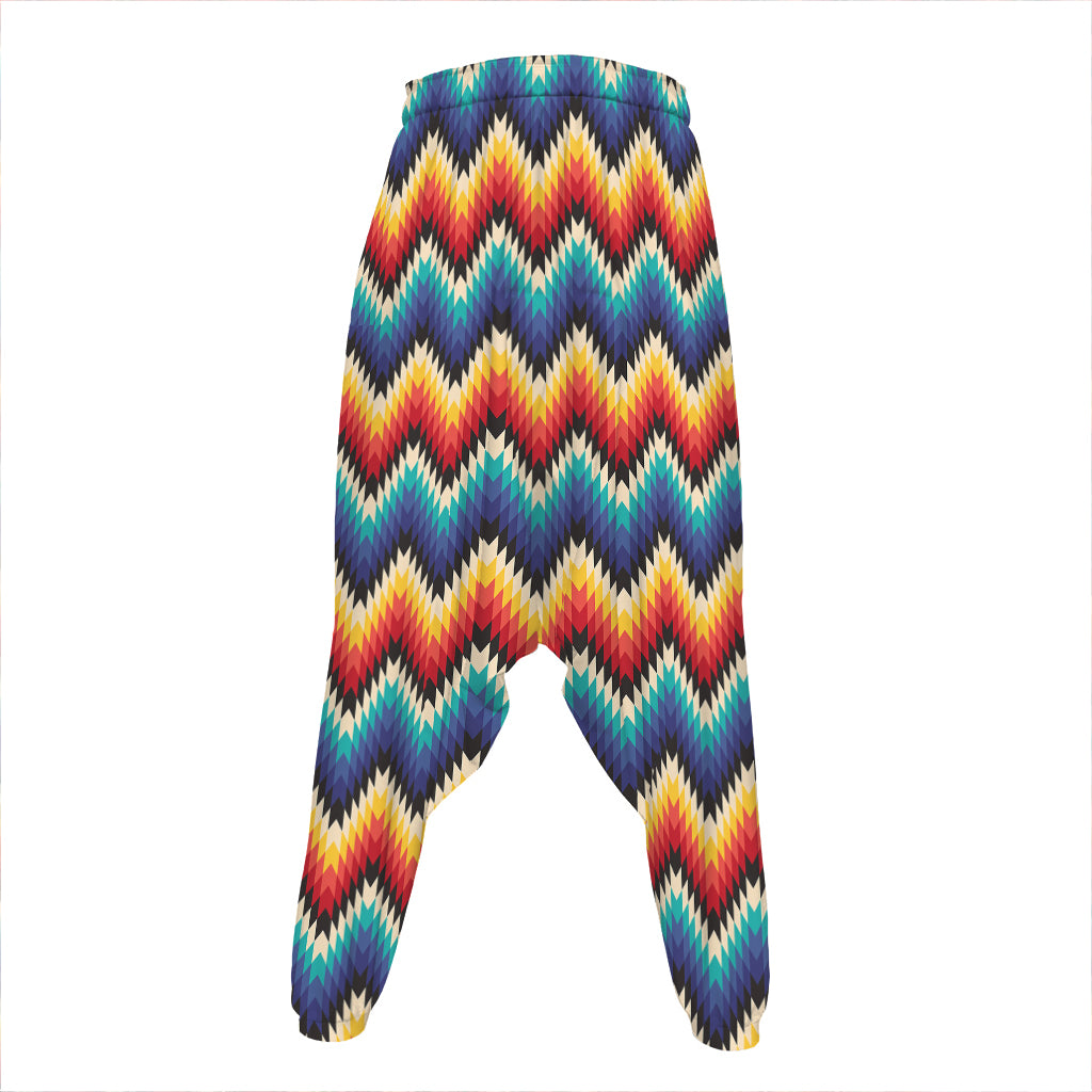 Native Tribal Inspired Pattern Print Hammer Pants