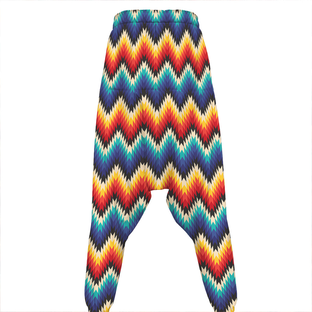 Native Tribal Inspired Pattern Print Hammer Pants