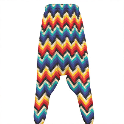 Native Tribal Inspired Pattern Print Hammer Pants