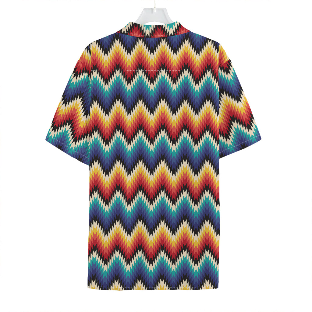 Native Tribal Inspired Pattern Print Hawaiian Shirt