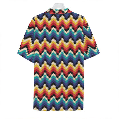 Native Tribal Inspired Pattern Print Hawaiian Shirt