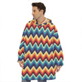 Native Tribal Inspired Pattern Print Hoodie Blanket