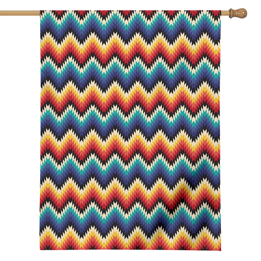 Native Tribal Inspired Pattern Print House Flag