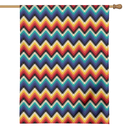 Native Tribal Inspired Pattern Print House Flag