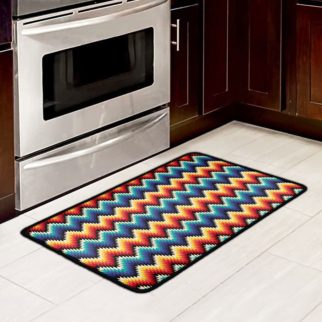 Native Tribal Inspired Pattern Print Kitchen Mat