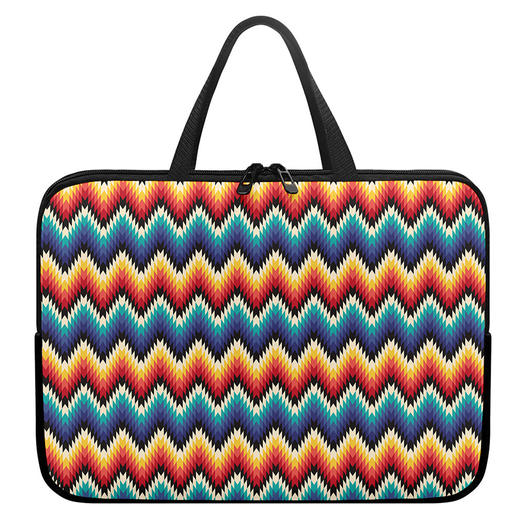 Native Tribal Inspired Pattern Print Laptop Sleeve With Handle