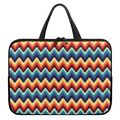 Native Tribal Inspired Pattern Print Laptop Sleeve With Handle