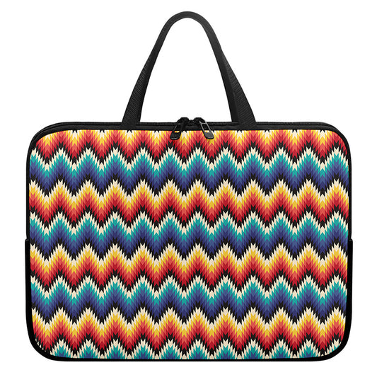 Native Tribal Inspired Pattern Print Laptop Sleeve With Handle