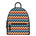Native Tribal Inspired Pattern Print Leather Backpack