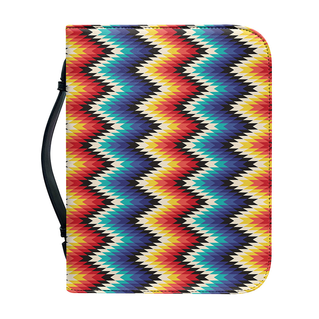 Native Tribal Inspired Pattern Print Leather Bible Cover