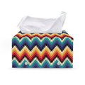 Native Tribal Inspired Pattern Print Leather Tissue Box Cover