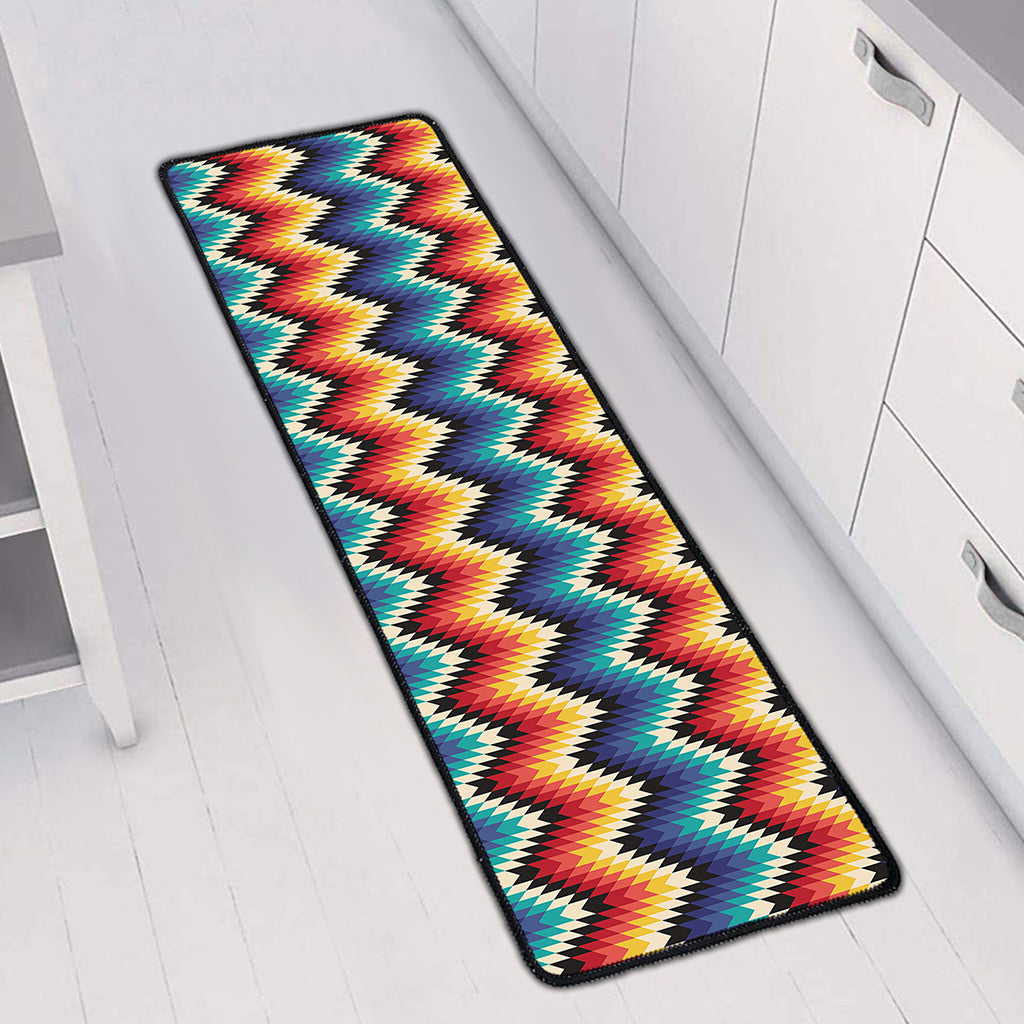 Native Tribal Inspired Pattern Print Long Kitchen Mat