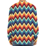 Native Tribal Inspired Pattern Print Long Sleeve Baseball Jersey
