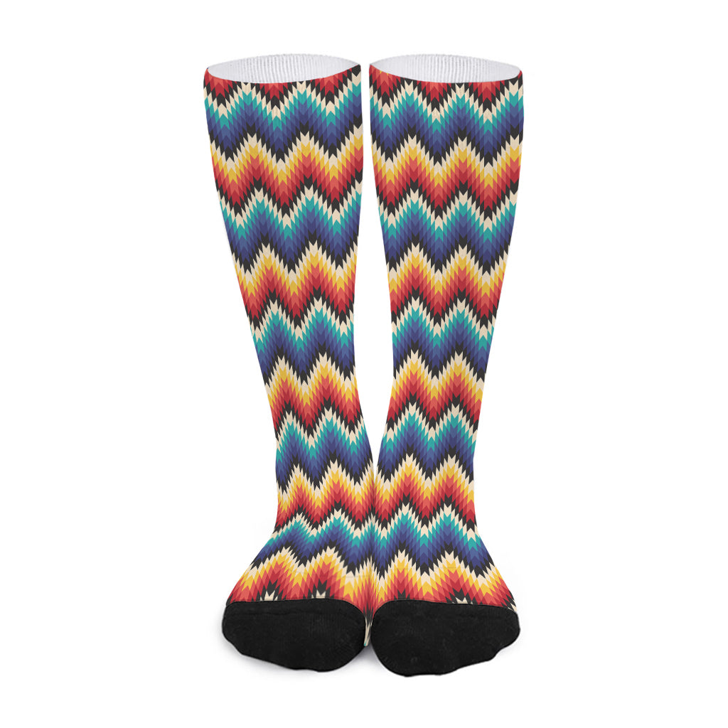 Native Tribal Inspired Pattern Print Long Socks