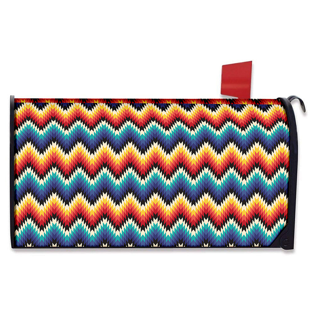 Native Tribal Inspired Pattern Print Mailbox Cover