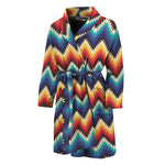 Native Tribal Inspired Pattern Print Men's Bathrobe