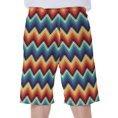 Native Tribal Inspired Pattern Print Men's Beach Shorts