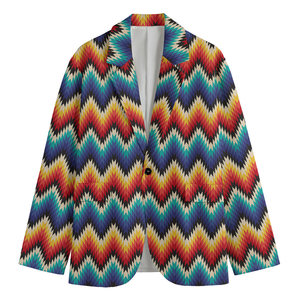 Native Tribal Inspired Pattern Print Men's Blazer