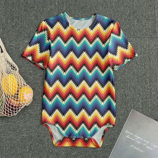 Native Tribal Inspired Pattern Print Men's Bodysuit