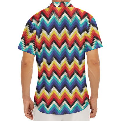 Native Tribal Inspired Pattern Print Men's Deep V-Neck Shirt