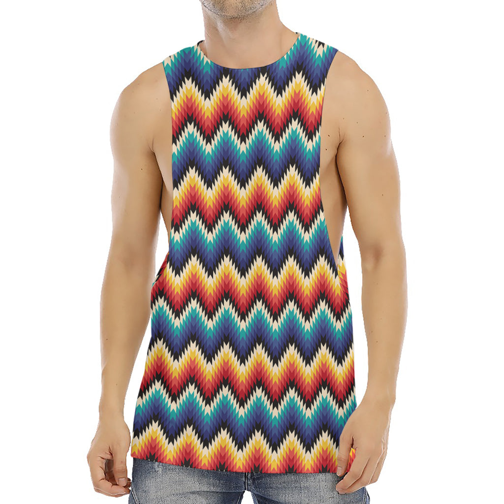 Native Tribal Inspired Pattern Print Men's Muscle Tank Top