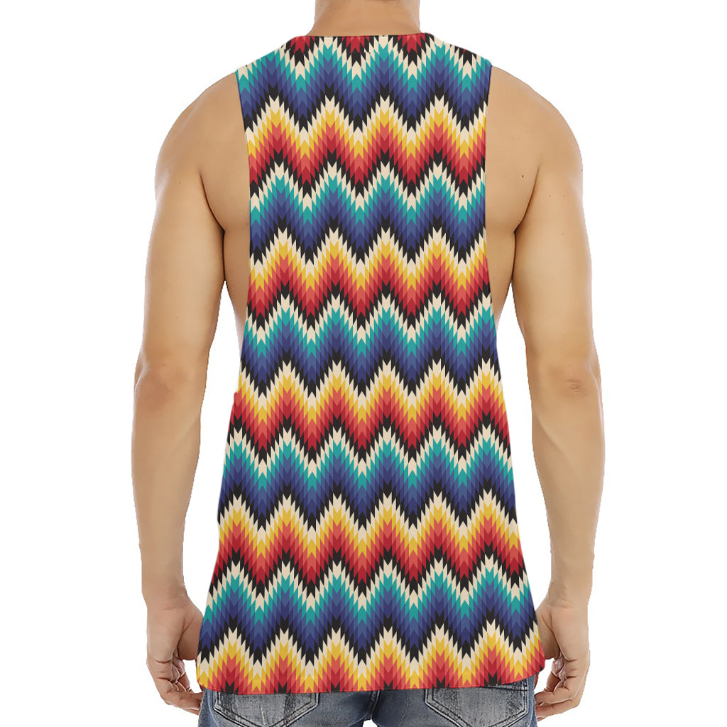 Native Tribal Inspired Pattern Print Men's Muscle Tank Top