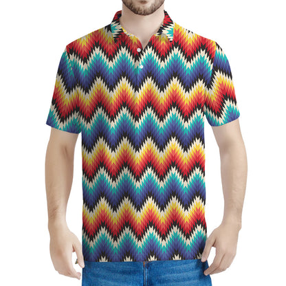 Native Tribal Inspired Pattern Print Men's Polo Shirt