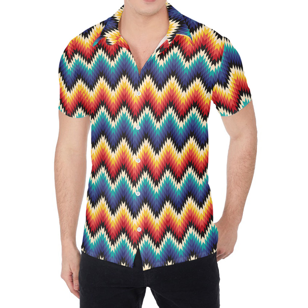 Native Tribal Inspired Pattern Print Men's Shirt