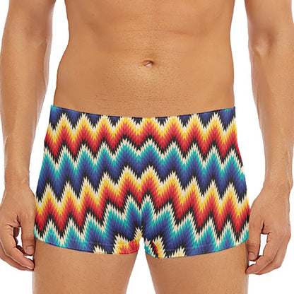 Native Tribal Inspired Pattern Print Men's Short Boxer Briefs