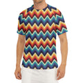 Native Tribal Inspired Pattern Print Men's Short Sleeve Rash Guard