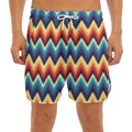 Native Tribal Inspired Pattern Print Men's Split Running Shorts