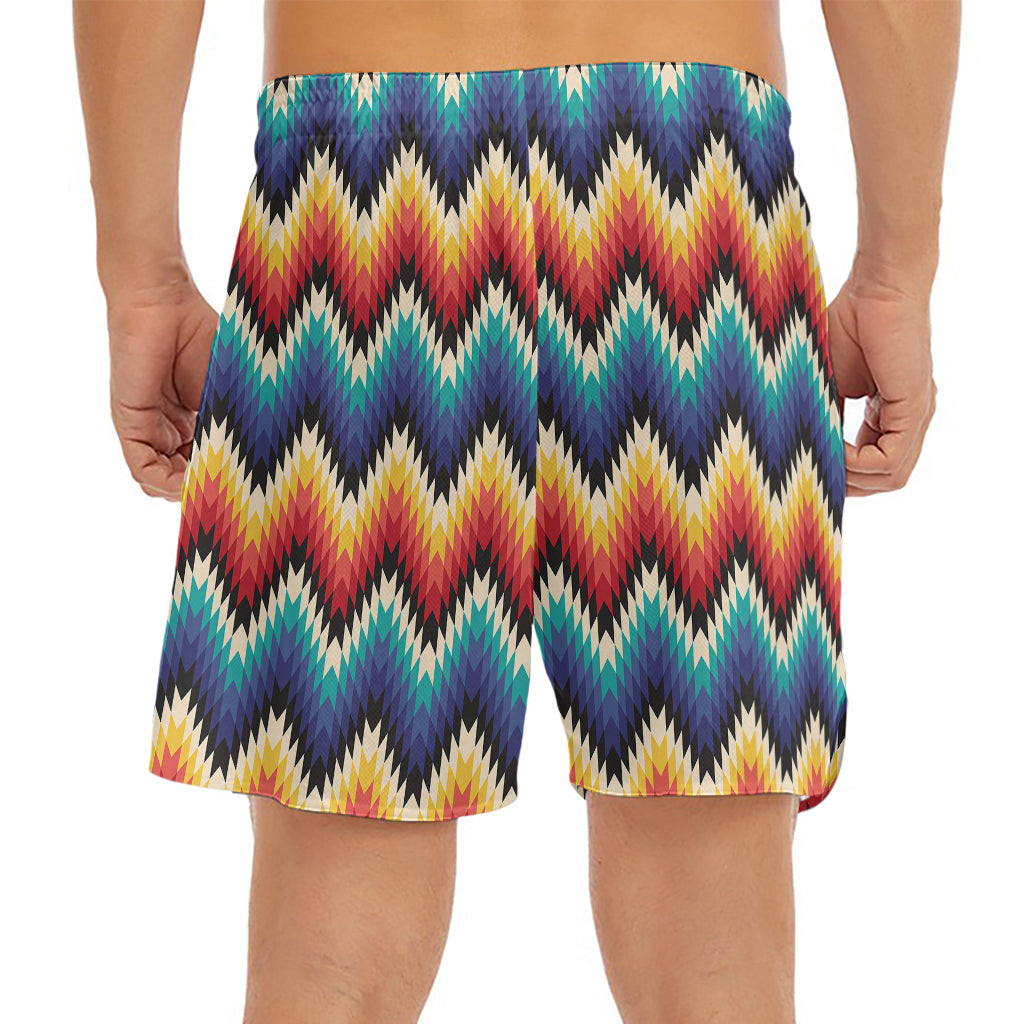 Native Tribal Inspired Pattern Print Men's Split Running Shorts