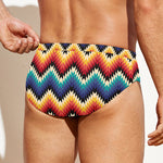 Native Tribal Inspired Pattern Print Men's Swim Briefs