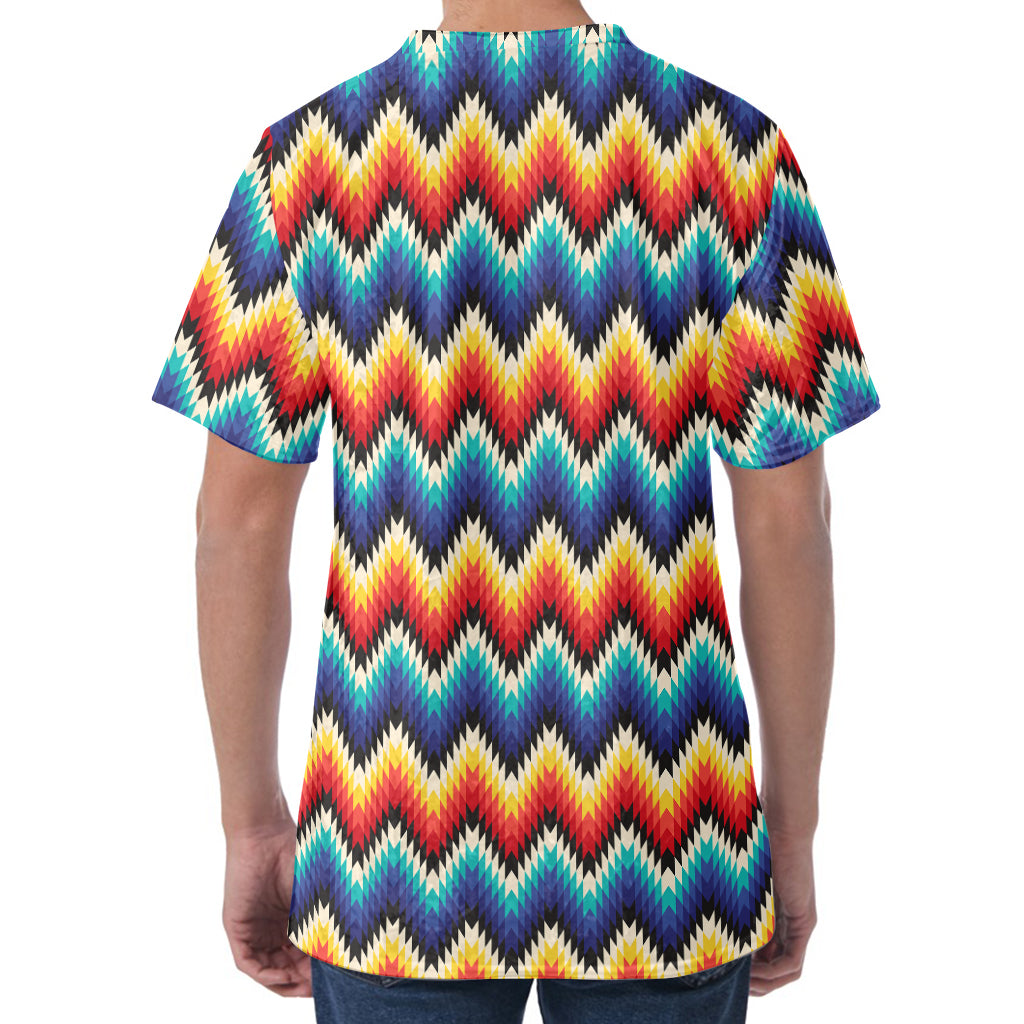 Native Tribal Inspired Pattern Print Men's Velvet T-Shirt