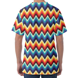 Native Tribal Inspired Pattern Print Men's Velvet T-Shirt