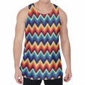 Native Tribal Inspired Pattern Print Men's Velvet Tank Top
