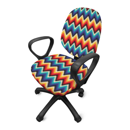 Native Tribal Inspired Pattern Print Office Chair Cover