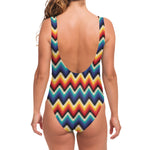 Native Tribal Inspired Pattern Print One Piece Swimsuit