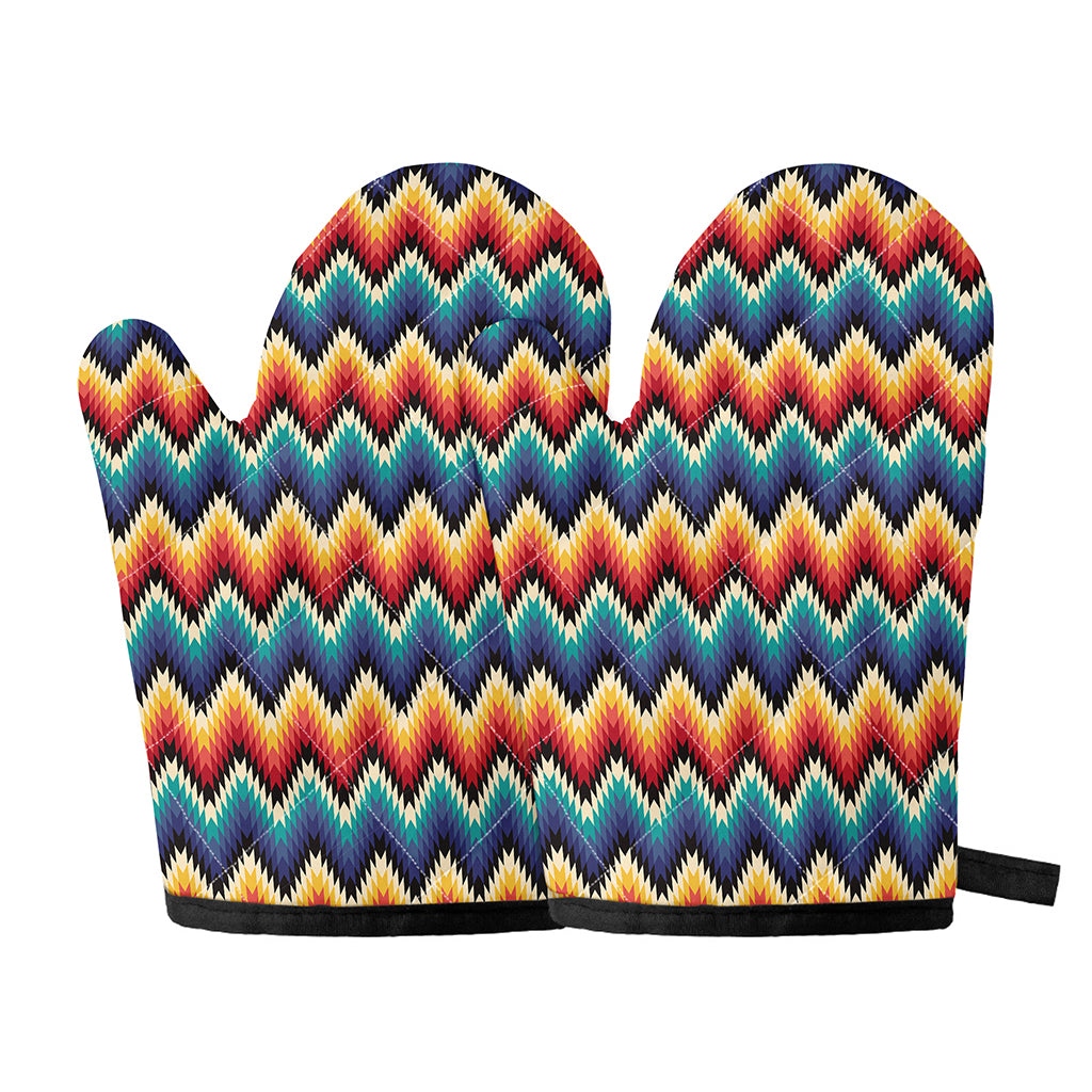 Native Tribal Inspired Pattern Print Oven Mitts