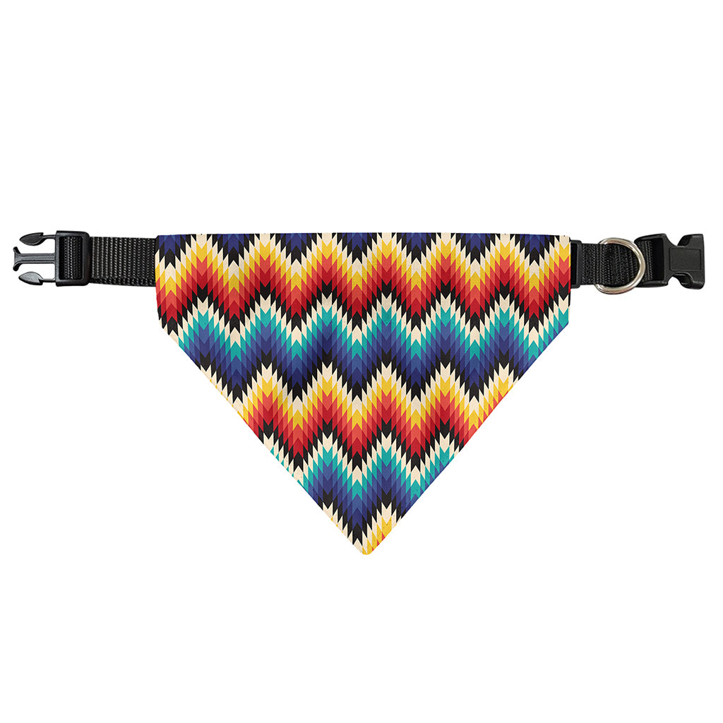 Native Tribal Inspired Pattern Print Over The Collar Dog Bandana