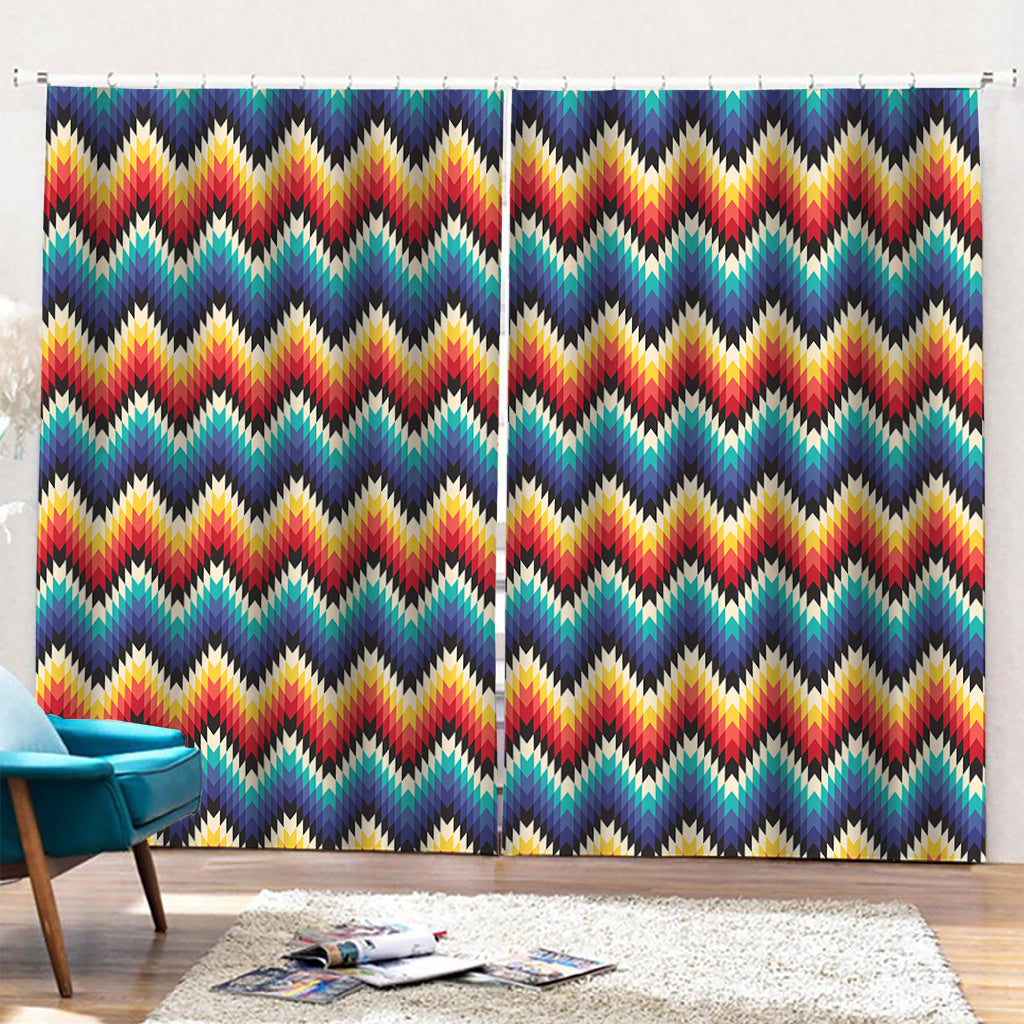 Native Tribal Inspired Pattern Print Pencil Pleat Curtains
