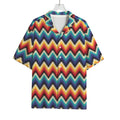 Native Tribal Inspired Pattern Print Rayon Hawaiian Shirt