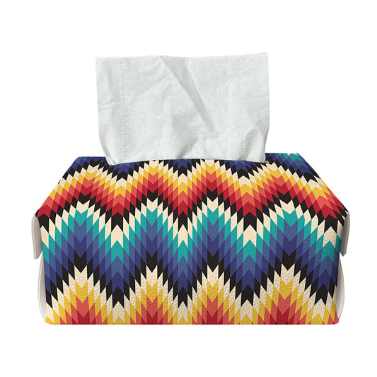Native Tribal Inspired Pattern Print Rectangle Tissue Box Cover