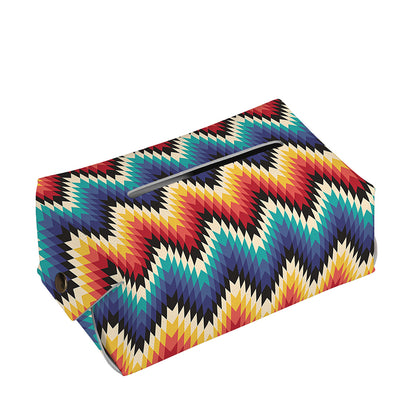 Native Tribal Inspired Pattern Print Rectangle Tissue Box Cover