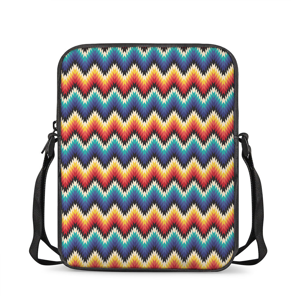 Native Tribal Inspired Pattern Print Rectangular Crossbody Bag