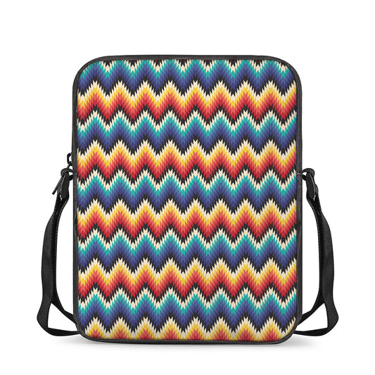 Native Tribal Inspired Pattern Print Rectangular Crossbody Bag